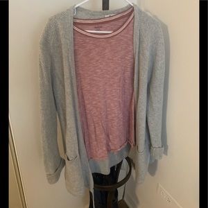 Madewell Sweater and Cotton T-Shirt Combination